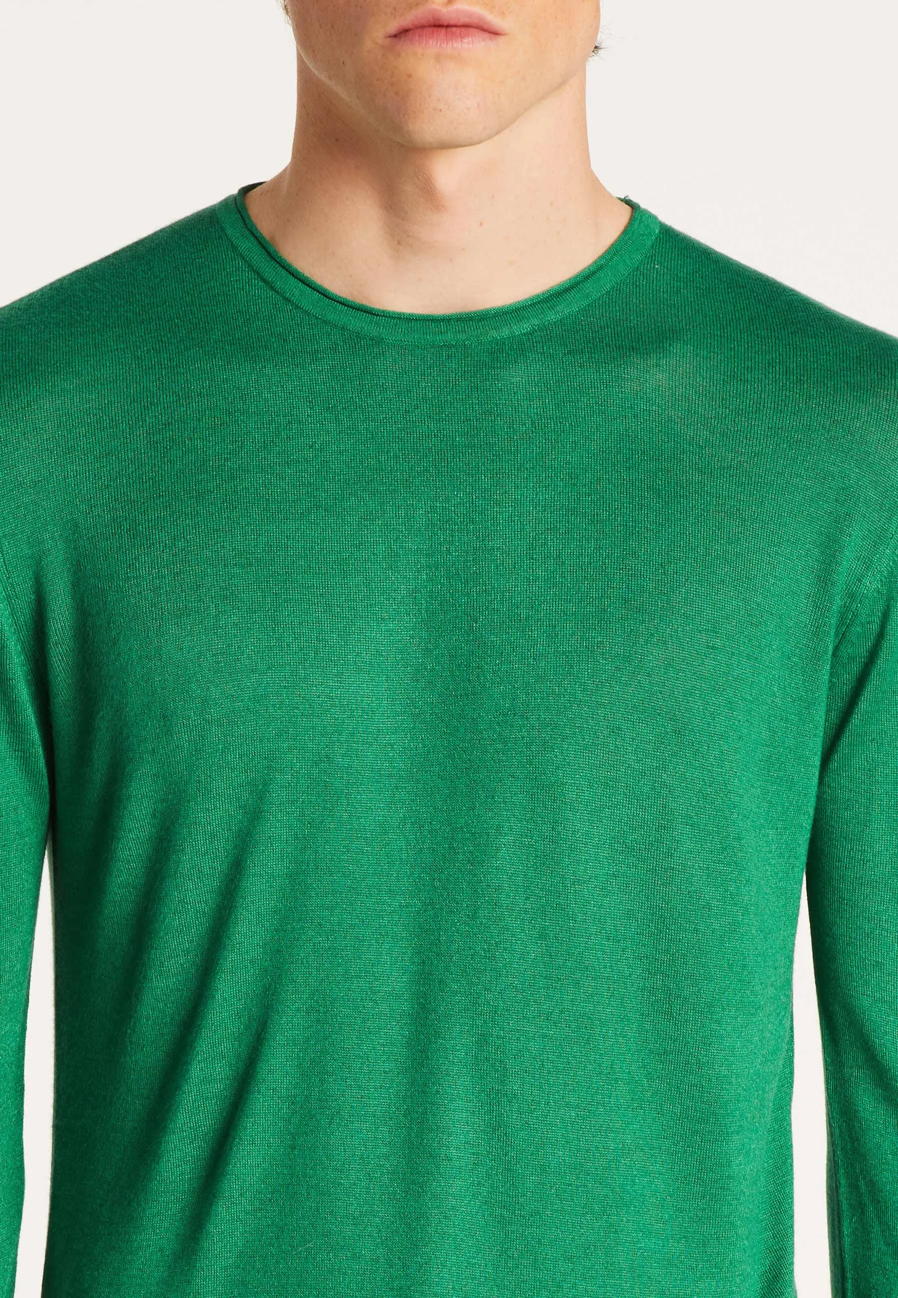 TAFFY - Pull en fibre de bambou cachemire | Vert