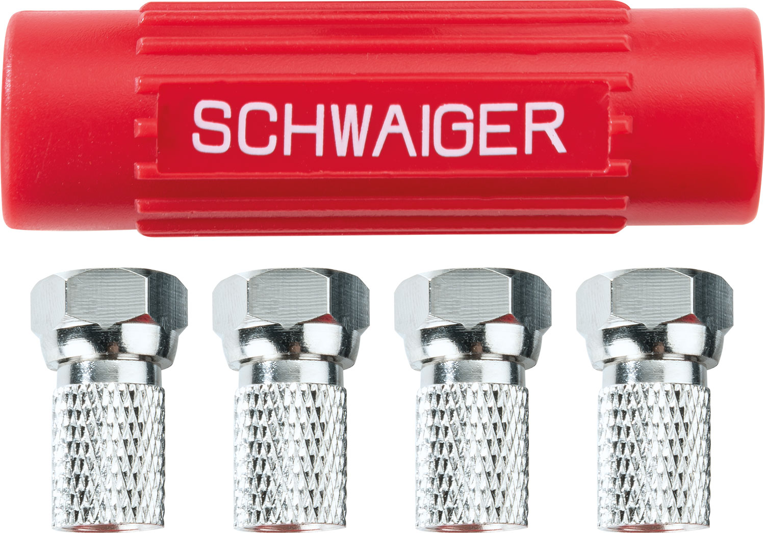 Schwaiger ADH14 set van 4 F-connectoren met opdraaihulp
