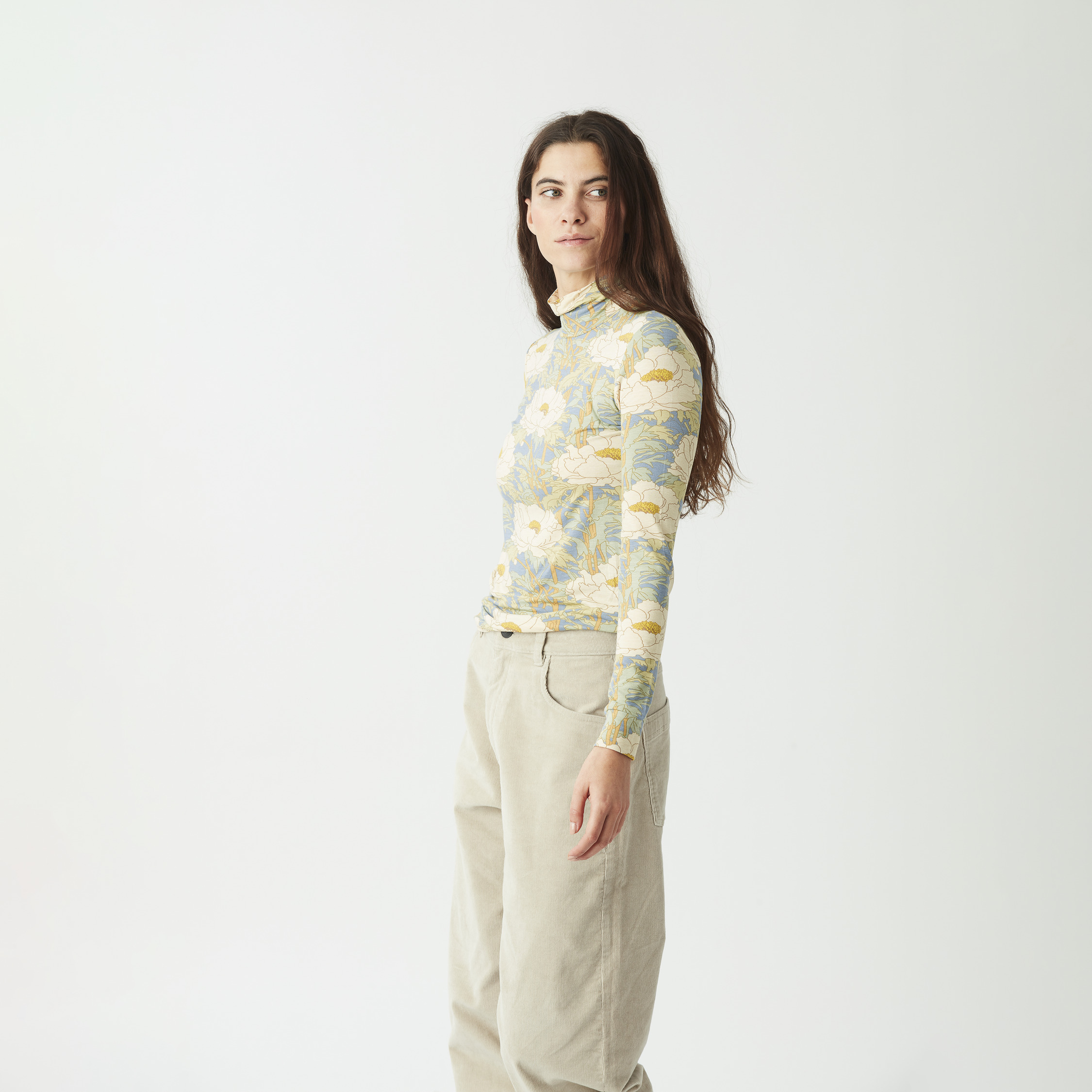 Skimy Printed Col Tee