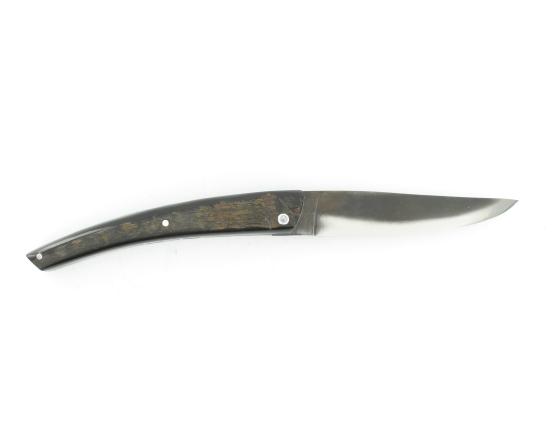 Le Thiers - Plein Manche Buffle Brut - Ressort, Platine et lame ciselés - Lame vieillie Couteau de Poche Le Thiers par l'Arbalète