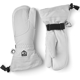 Hestra Heli Ski 3-Fingerhandschuhe Pale Grey / Offwhite Damen