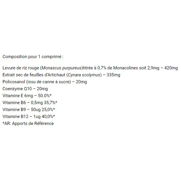 Santé Verte Fermento Vermelho Arroz e Alcachofra 60 comprimidos