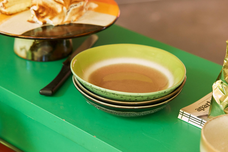 HKliving 70's Ceramic Curry kom set van 2 daybreak
