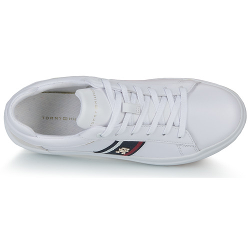 Tommy Hilfiger - CORP WEBBING COURT SNEAKER - Blanc / Marine / Rouge