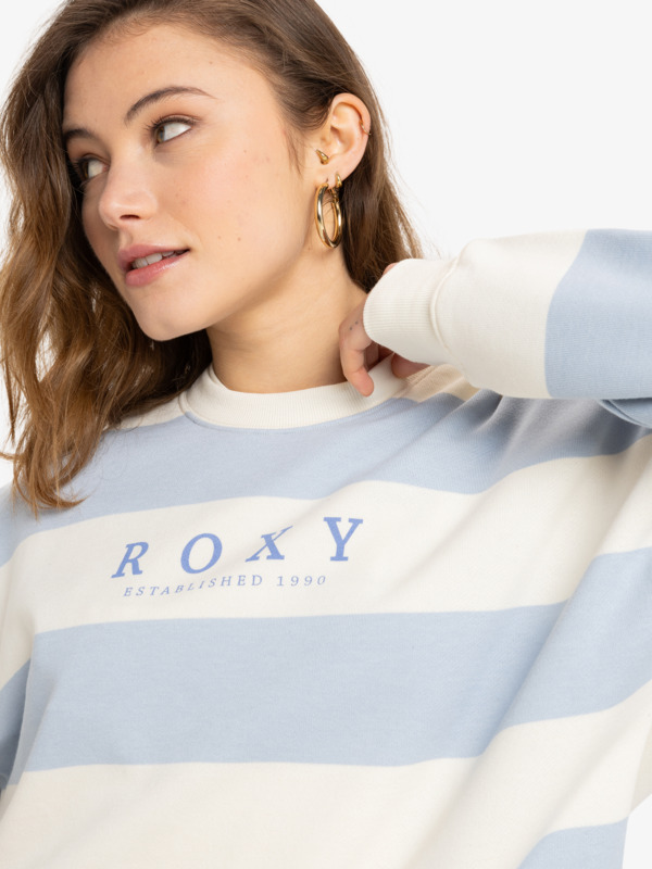 Strictly Stripes Sweat à col rond Bleu Femme