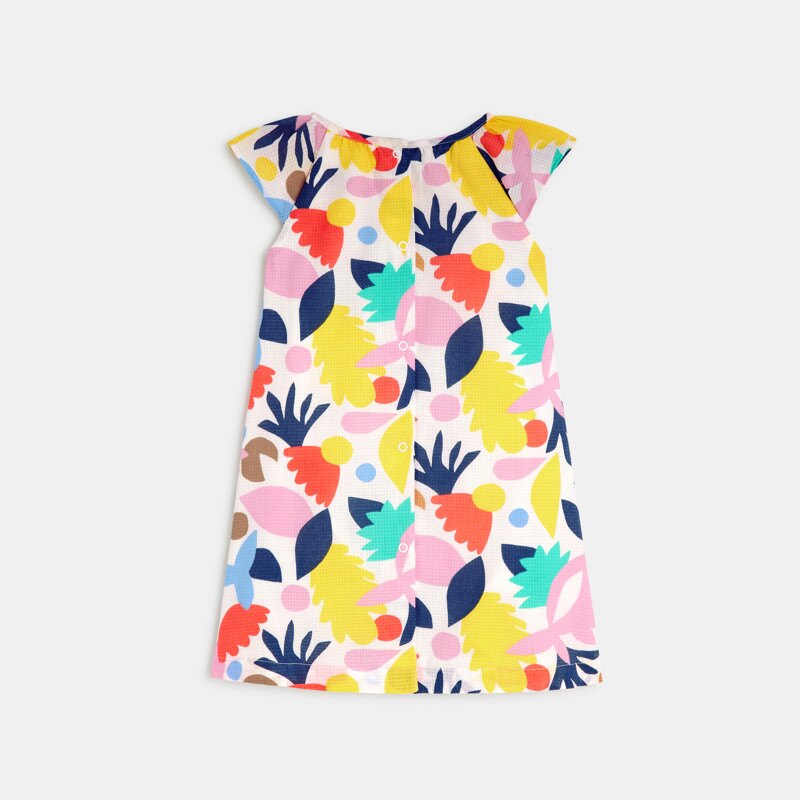 Robe bébé fille à motifs abstraits blanche Catimini Blanc