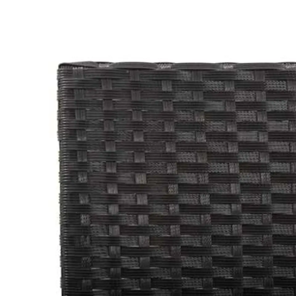 vidaXL - Ligbed - Zwart - Poly rattan