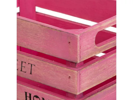 Coffret en bois rose 18x12x10h