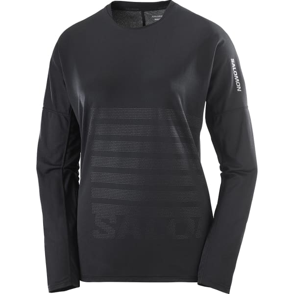 T-shirt trail SALOMON SENSE AERO LS TEE GFX M DEEP BLACK/BLACK BEAUTY