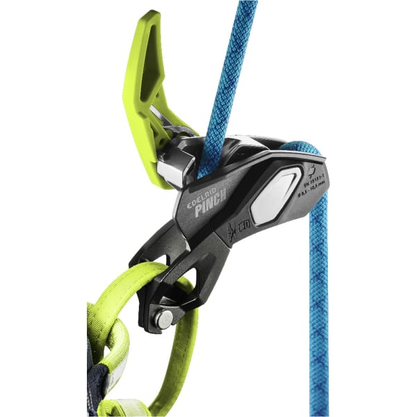 Assureur descendeur escalade EDELRID PINCH ANTHRACITE/OASIS