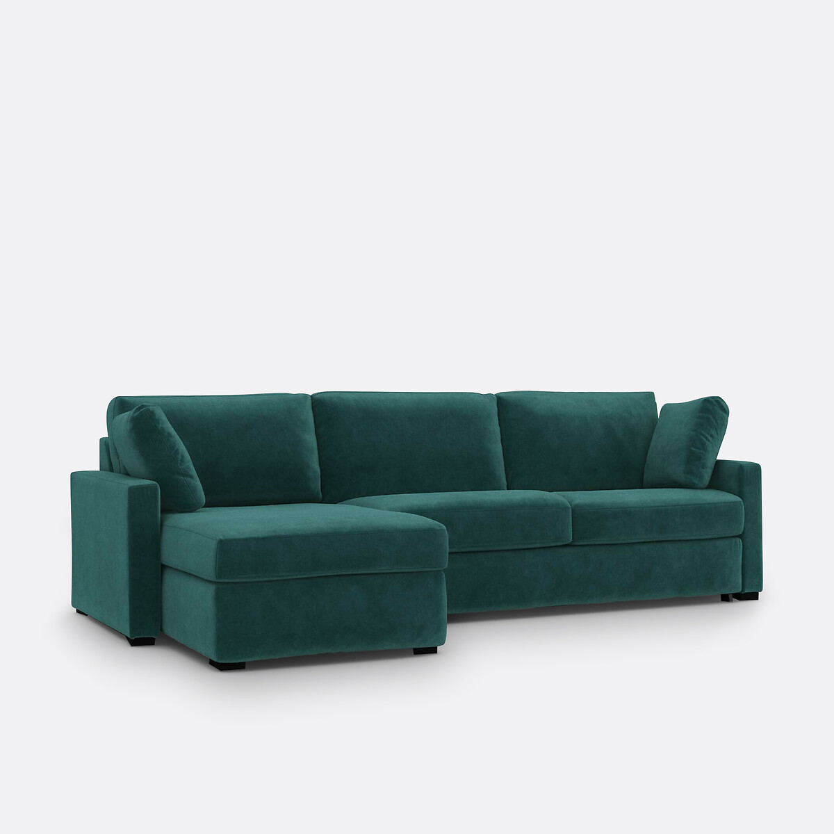 LA REDOUTE INTERIEURS<br>Sofá cama de canto em veludo, Bultex, Timor