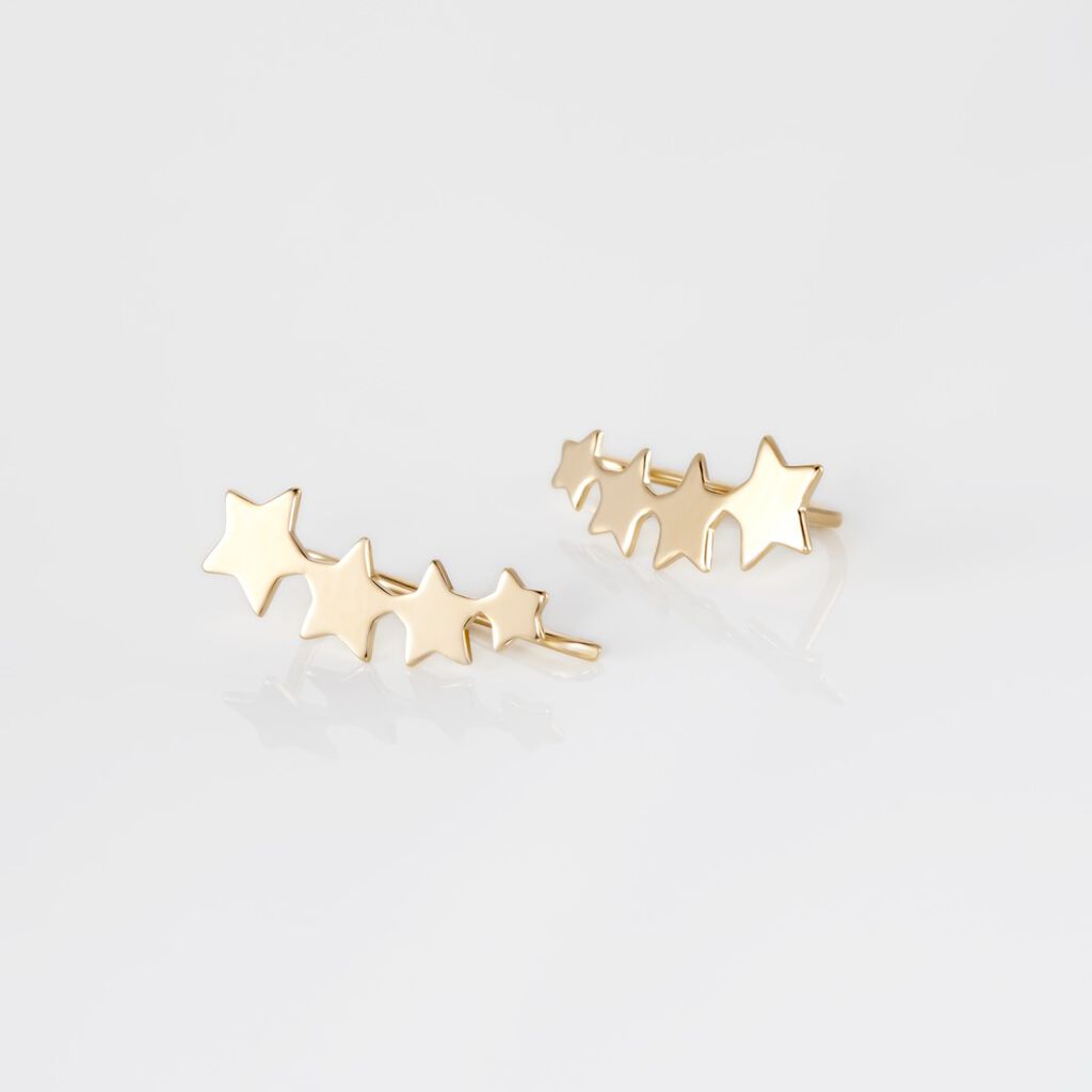 Boucles D'oreilles Grimpantes Plaqué Or Nayeli