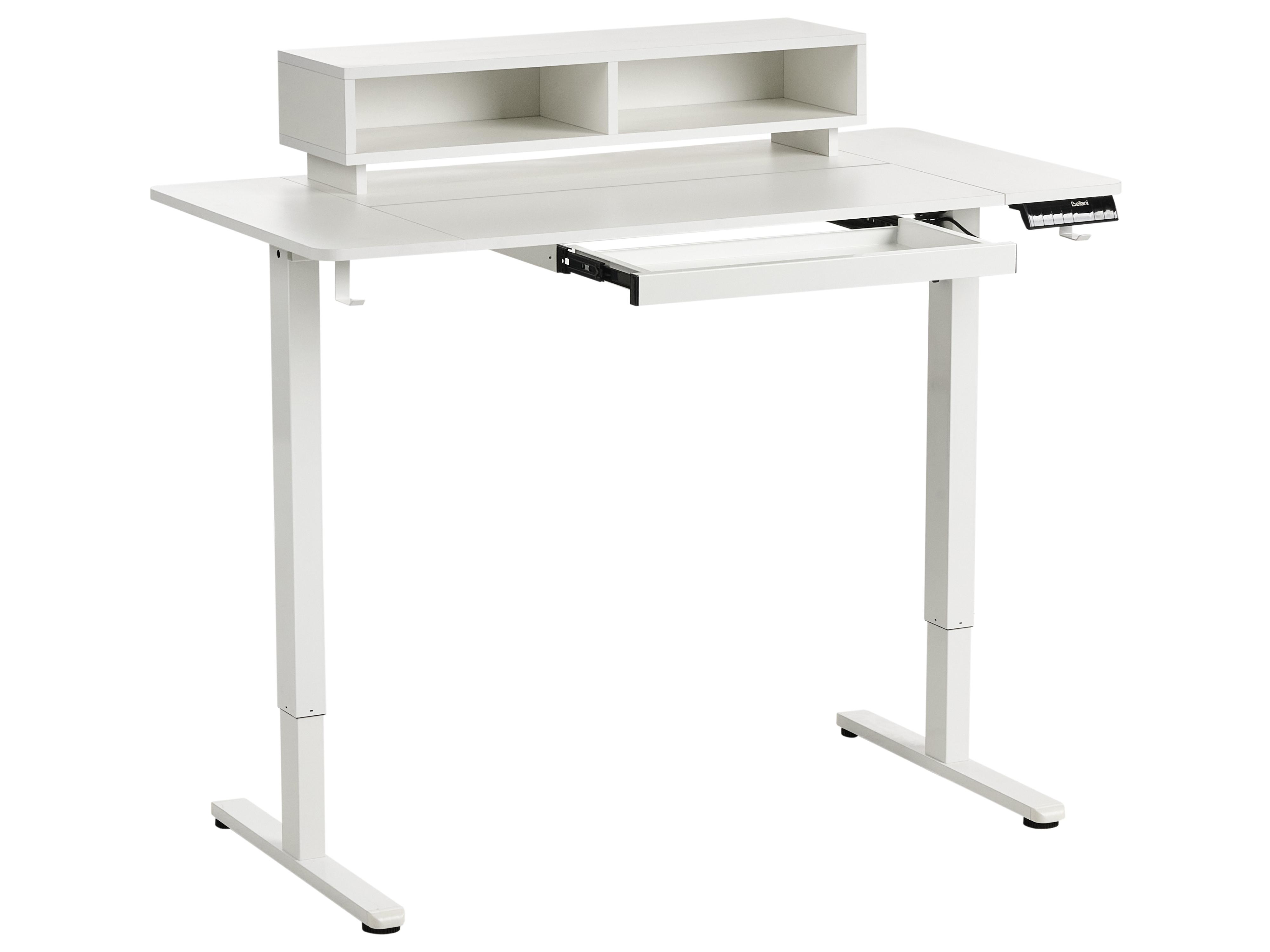 Elektrisch verstelbaar sta-bureau LUCAMA Wit 120 cm 60 cm met USB-poort