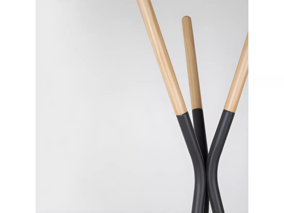 Pinnacle - Porte-manteaux scandinave bois : Couleur - Gris anthracite