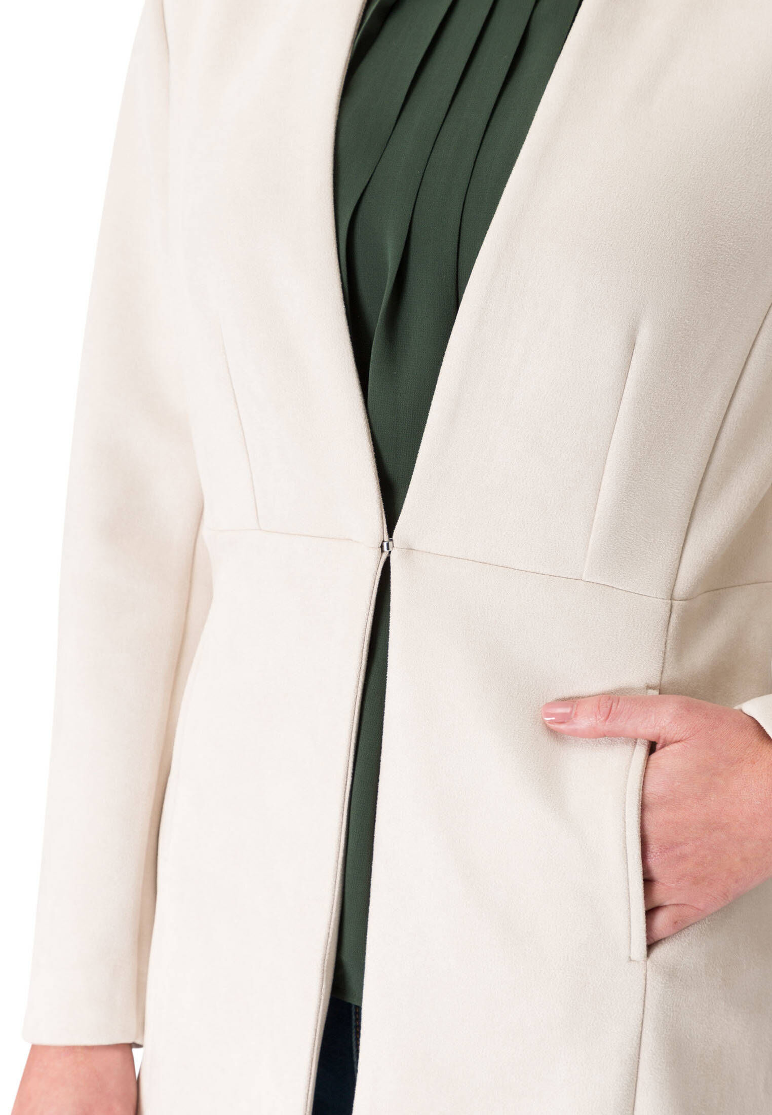zero| Damen Sweatblazer Long-Style