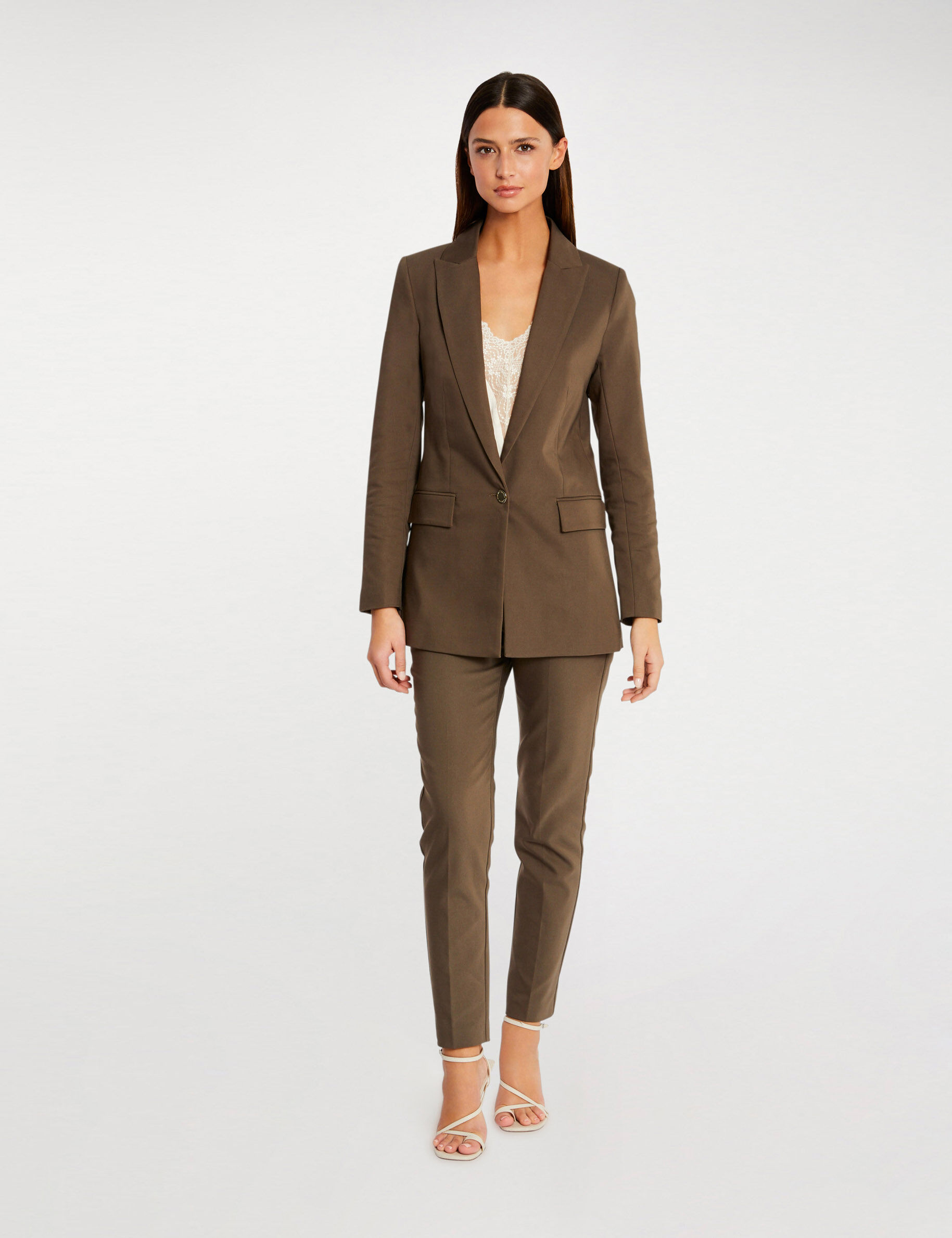 Veste city droite vert kaki femme - vert_kaki