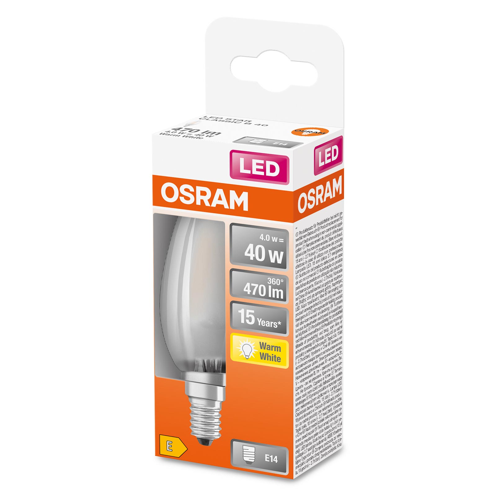 LED-Leuchtmittel ST CLB40 -Filament Kerze - E14