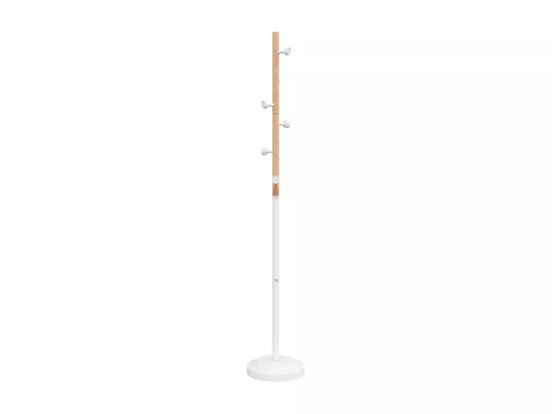 Porte-manteau blanc 177 cm fer enduit de poudre