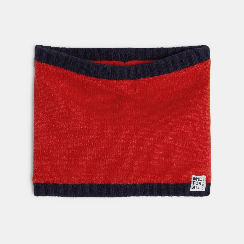 Snood en tricot mixte rouge