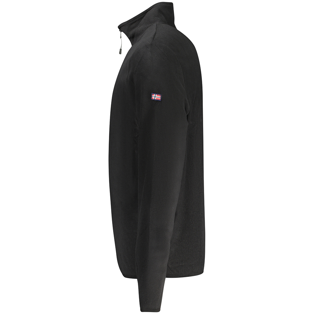 Sports Polo Men Half Zip Black