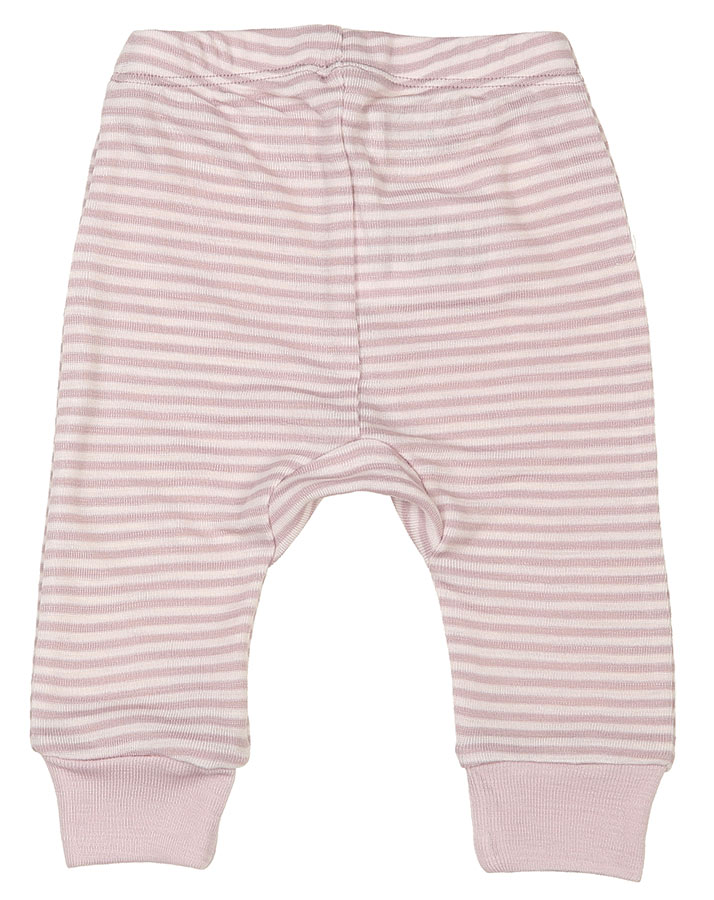 Schlupfhose JOY STRIBE mit Seide in flieder/weiß