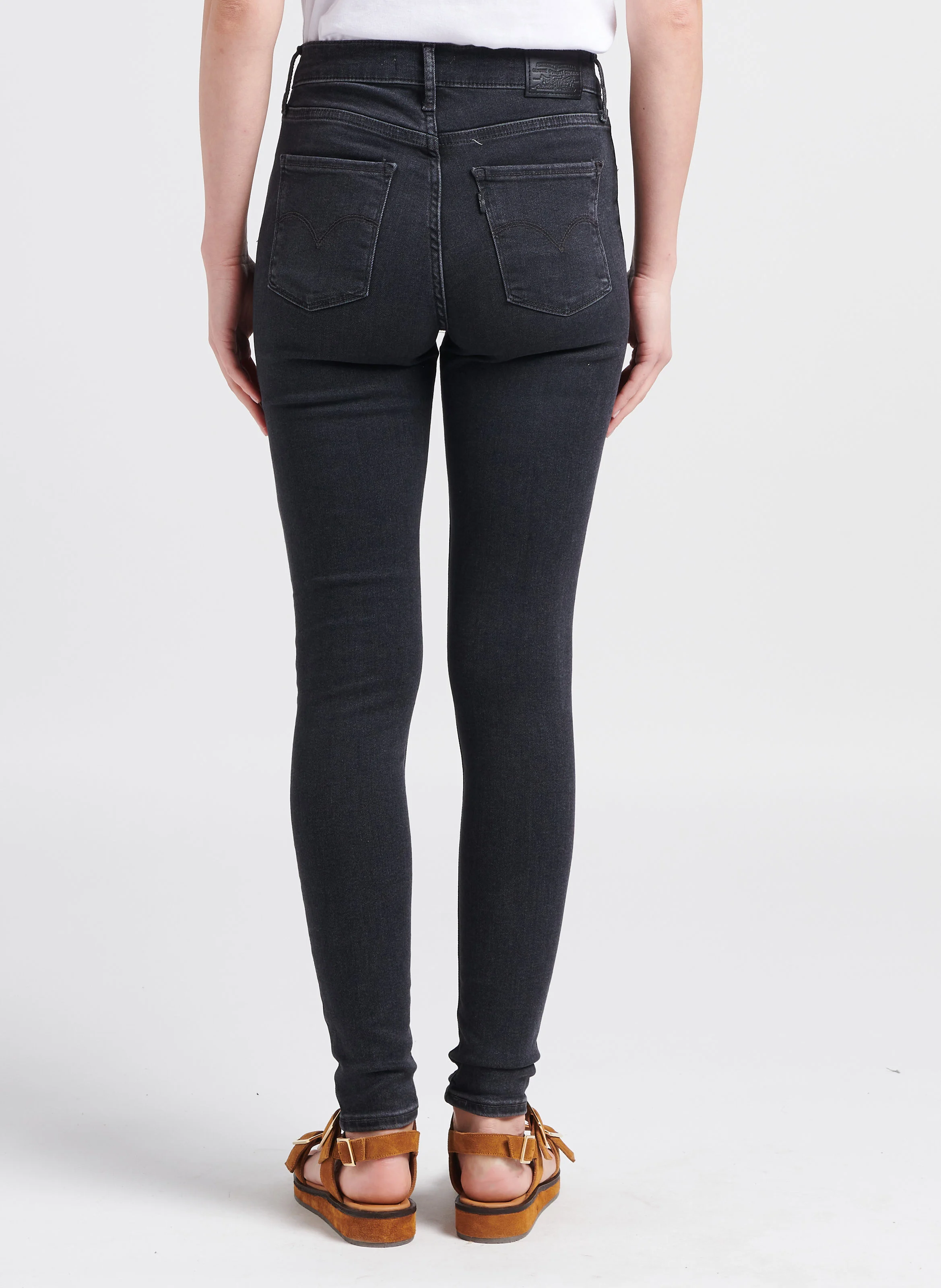 720 HIRISE SUPER SKINNY - Jean skinny taille haute en coton mélangé | Noir