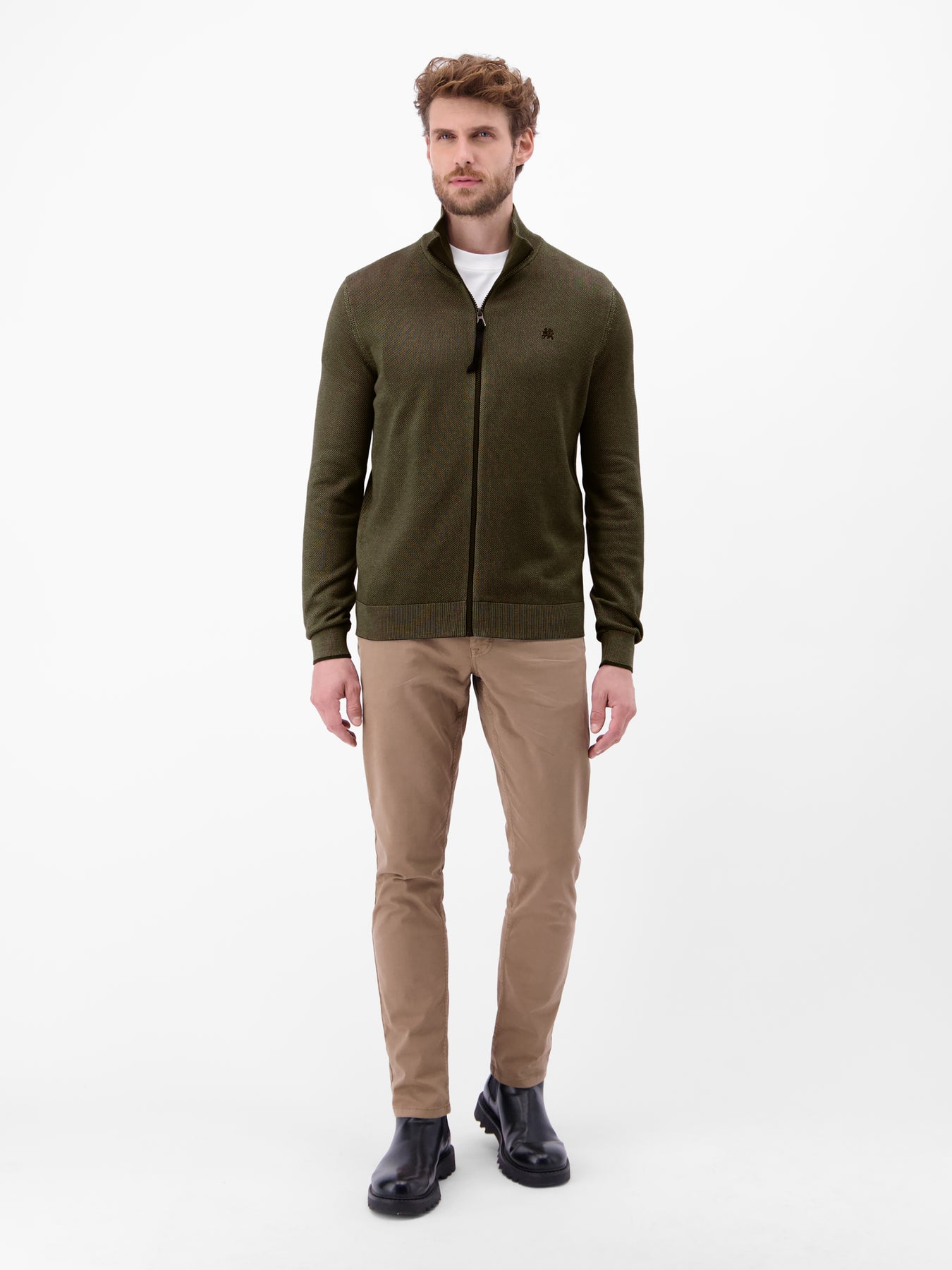Melange-Strickjacke für Herren