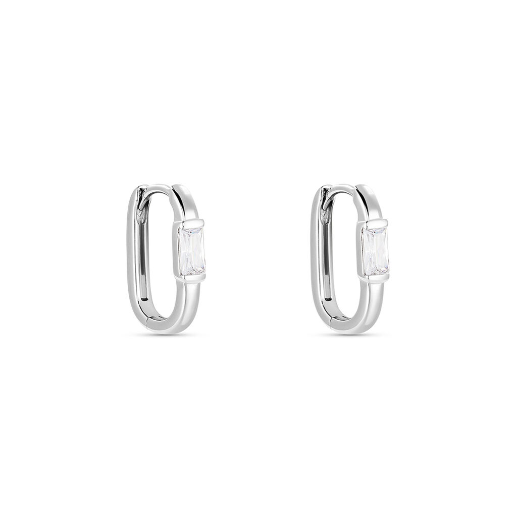 Créoles Celyn Argent Rhodié Oxyde De Zirconium