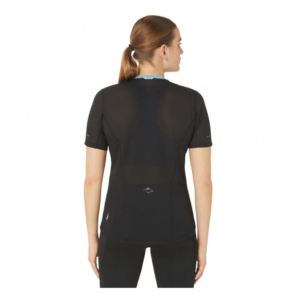 Asics FUJITRAIL - Maillot Femme performance black/gris blue