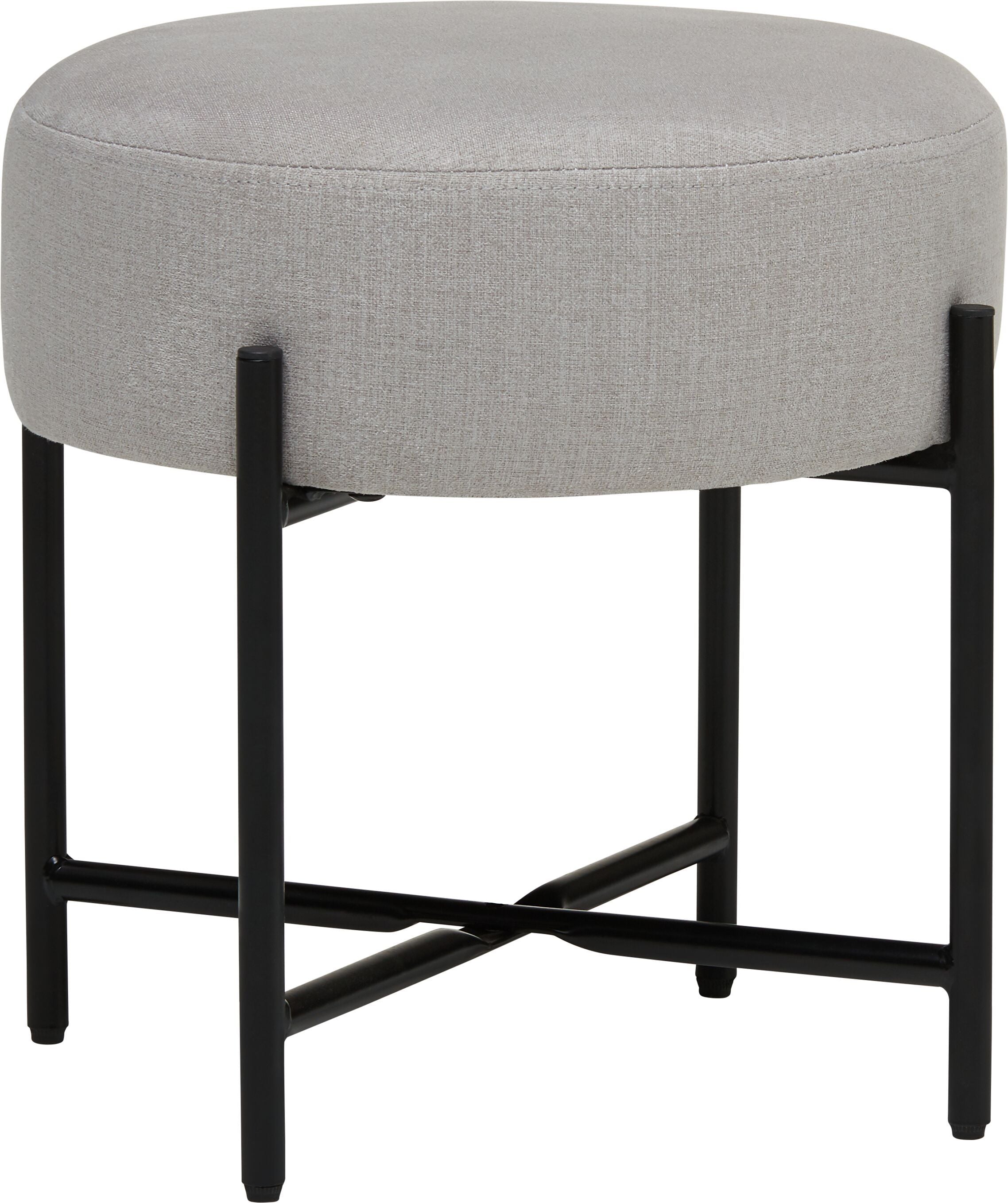 ARNO II Hocker St Sky Metallgeste schwa - Schlamm / B: 40.0 cm x T: 40.0 cm x H: 39.5 cm