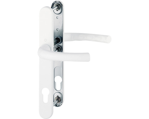 Zij-ingangsdeur A01 1000 x 2000 mm DIN Links wit/wit met helder glas incl. krukgarnituur, profielcilinder