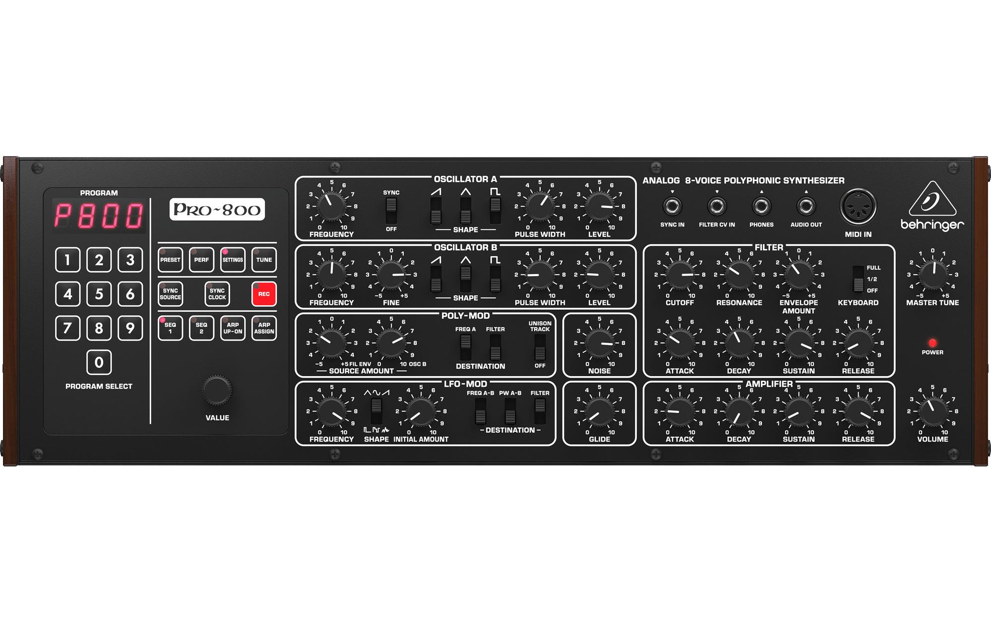 Synthesizer PRO-800<br>8-stimmiger polyphoner analoger Synthesizer
