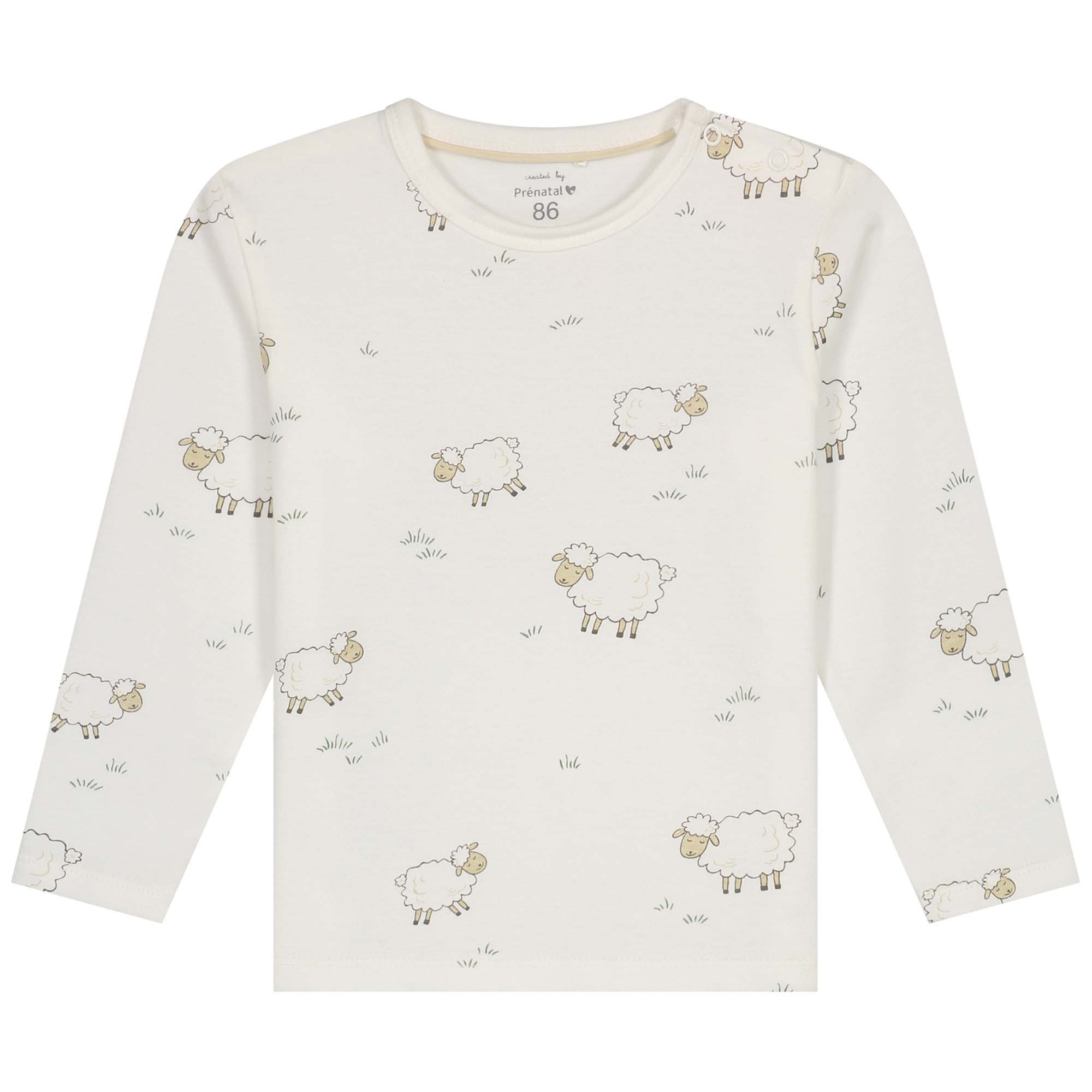 Prénatal peuter pyjama Schapen wit