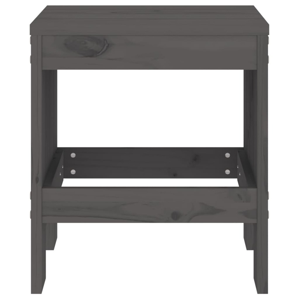 Tabourets de jardin 2 pcs gris 40x36x45 cm bois massif de pin
