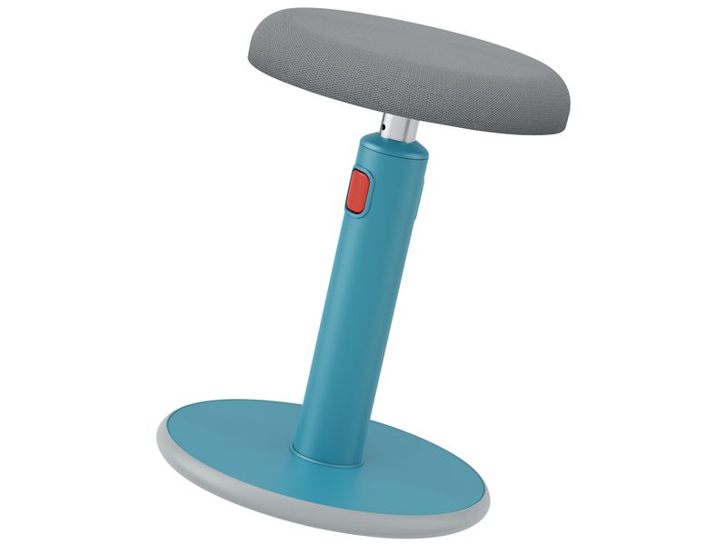 Leitz Ergo Cosy Active Sitz und Stehhocker Blau Höhenverstellbarer, ergonomischer Hocker zum Sitzen und Stehen für eine verbesserte Muskelaktivität und bessere Körperhaltung