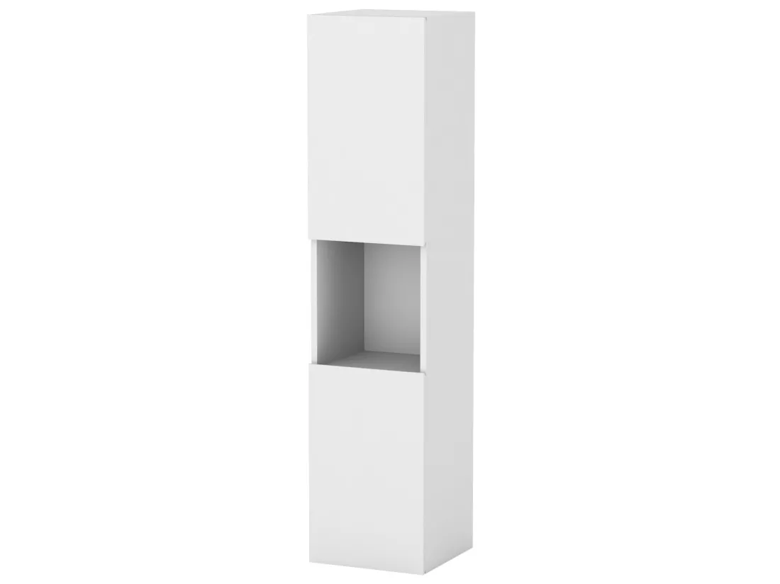 Meuble salle de bain blanc meuble colonne salle de bain à suspendre 30x30x131.5(L*W*H)cm