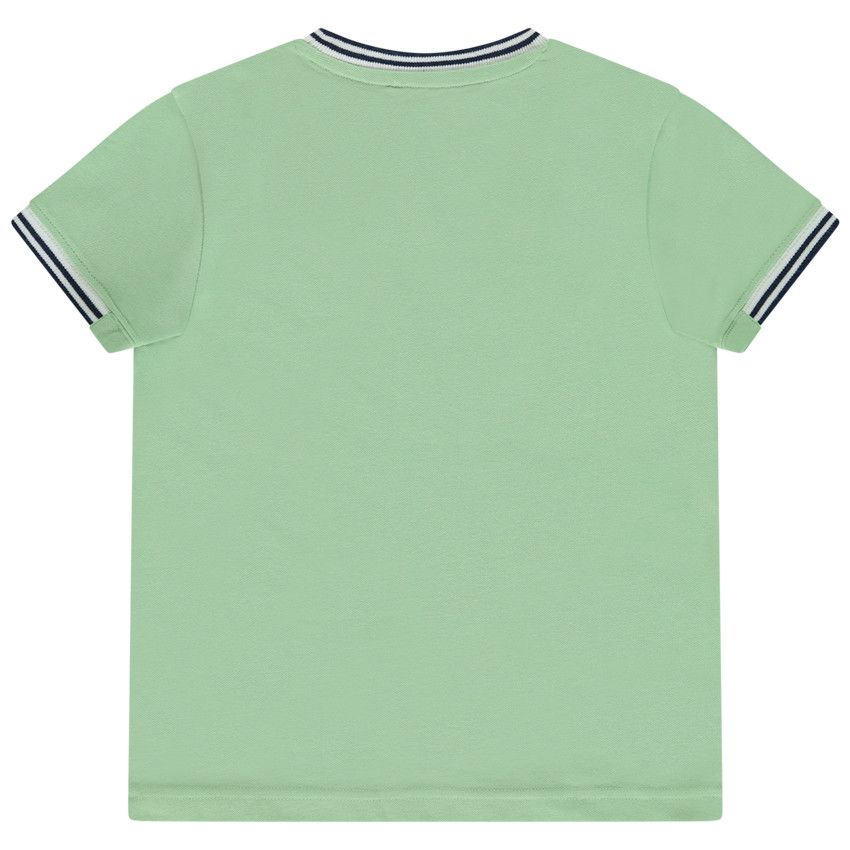 T-shirt manches courtes en coton piqué pour garçon - Vert