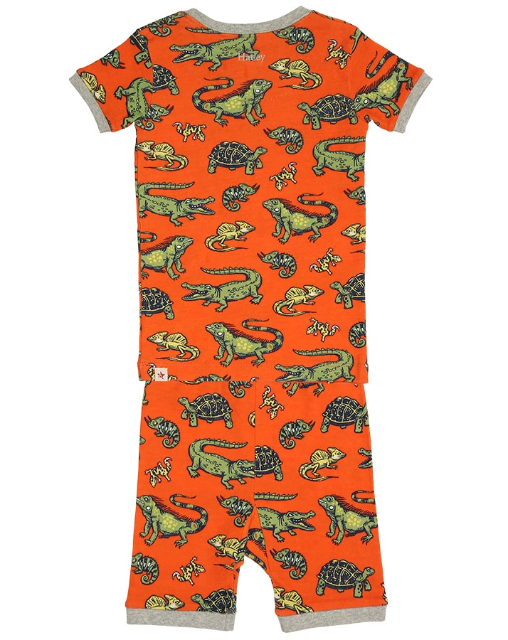 Schlafanzug AQUATIC REPTILES kurz in orange