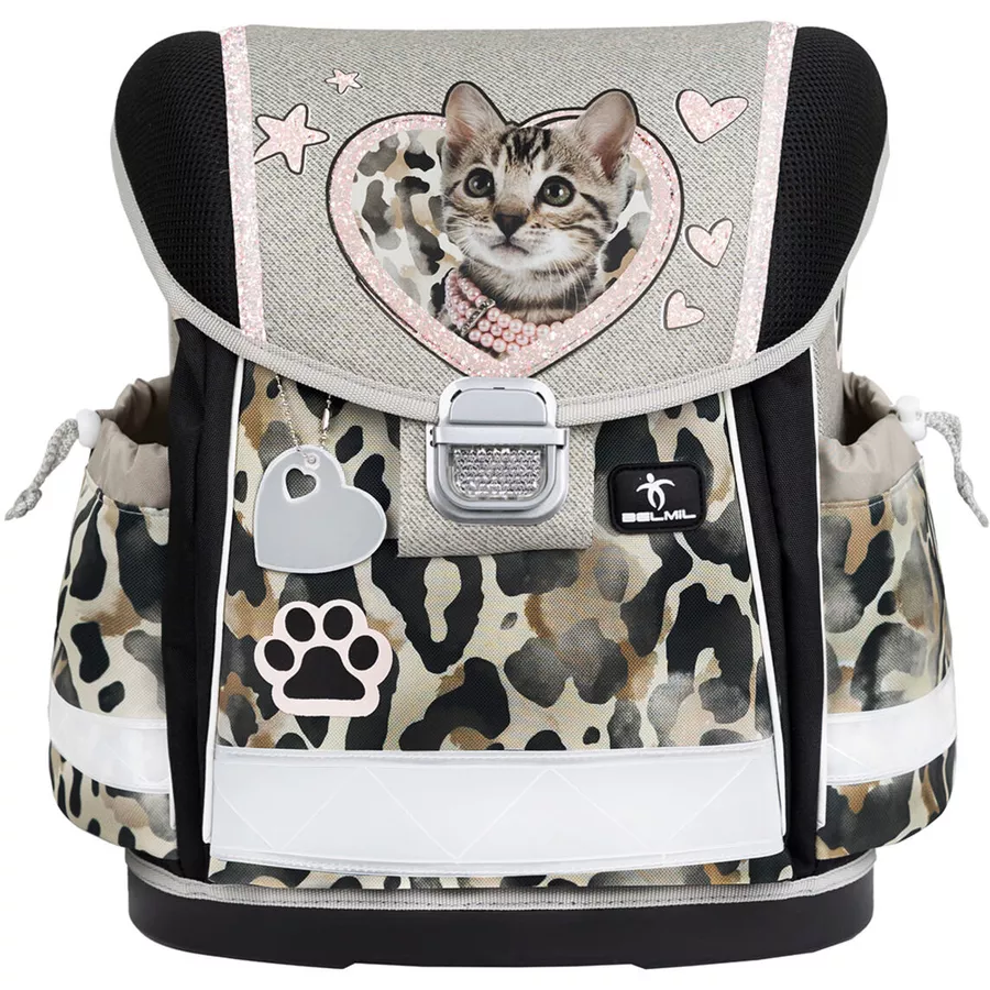 Belmil Schulranzen Classy Schulranzen Set 5-teilig mit Brustgurt Wild Cat