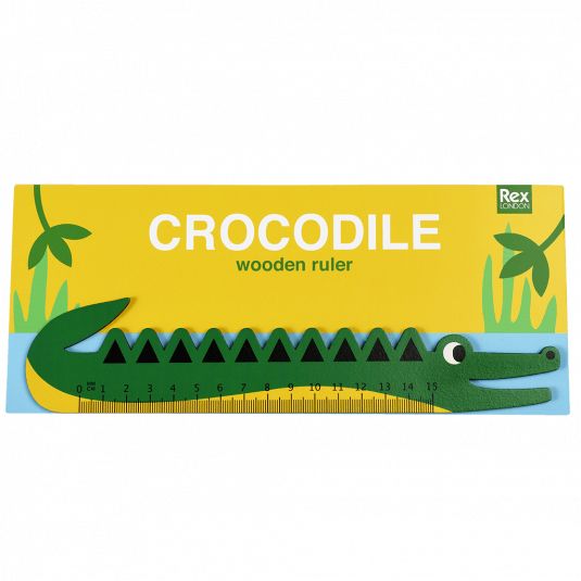 Règle en bois crocodile Rex London