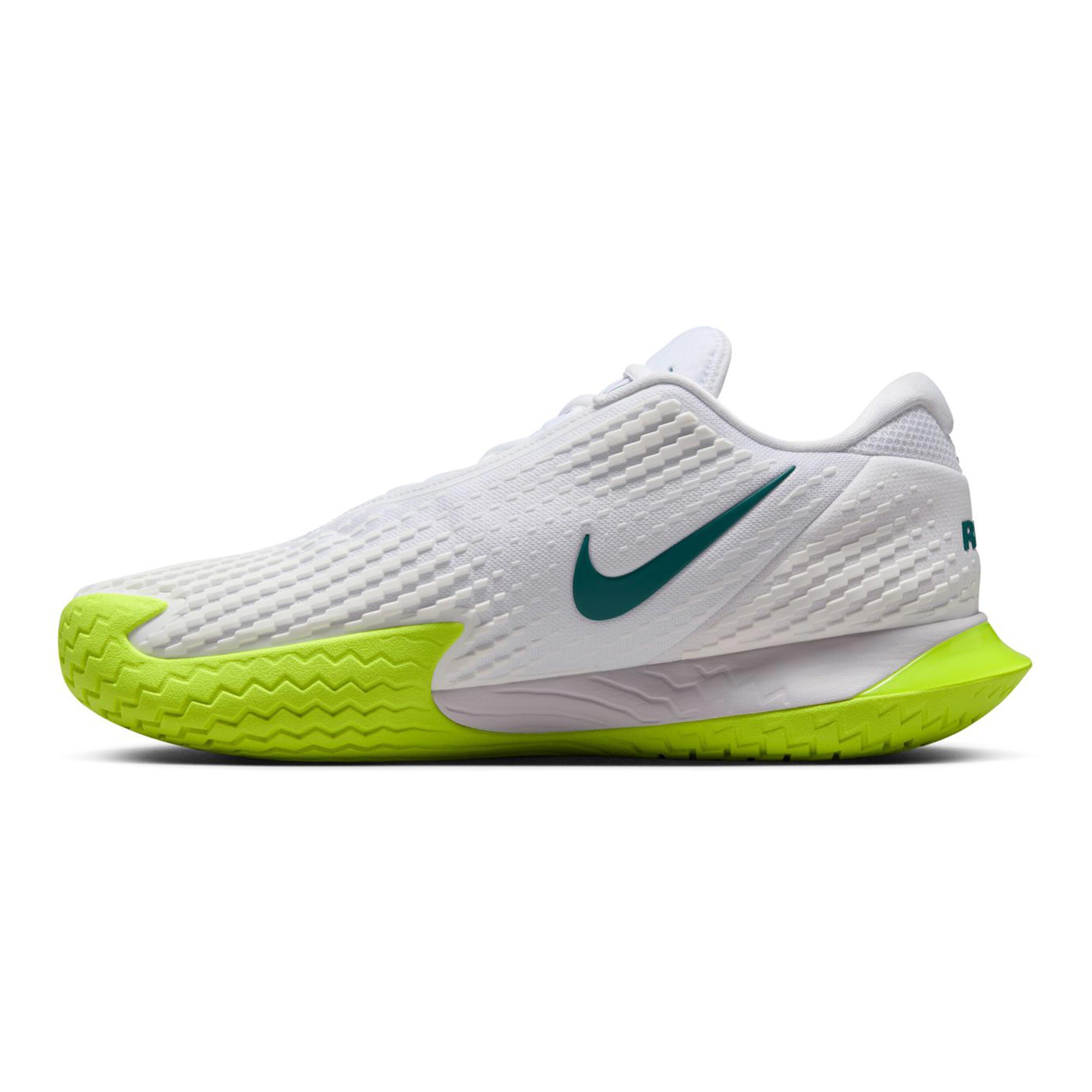 Nike Zoom Vapor Cage 4 Rafa AC Chaussures Toutes Surfaces Hommes - Blanc , Jaunes Fluo