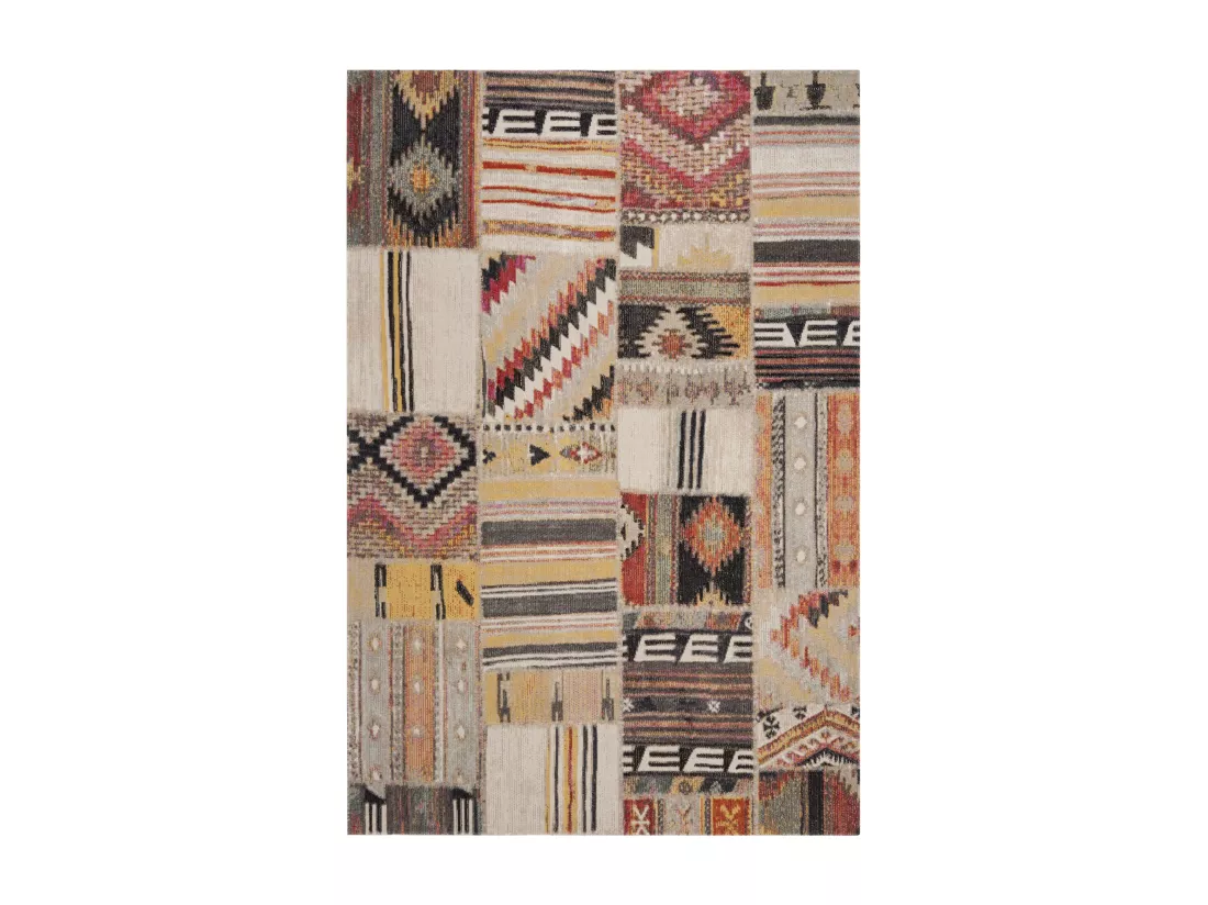 Tapis Taupe & Multi 155 X 229 cm - Leighton