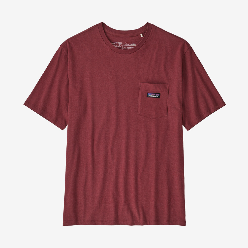 Leichtes Herren-T-Shirt aus regenerativer, biozertifizierter Baumwolle mit Tasche