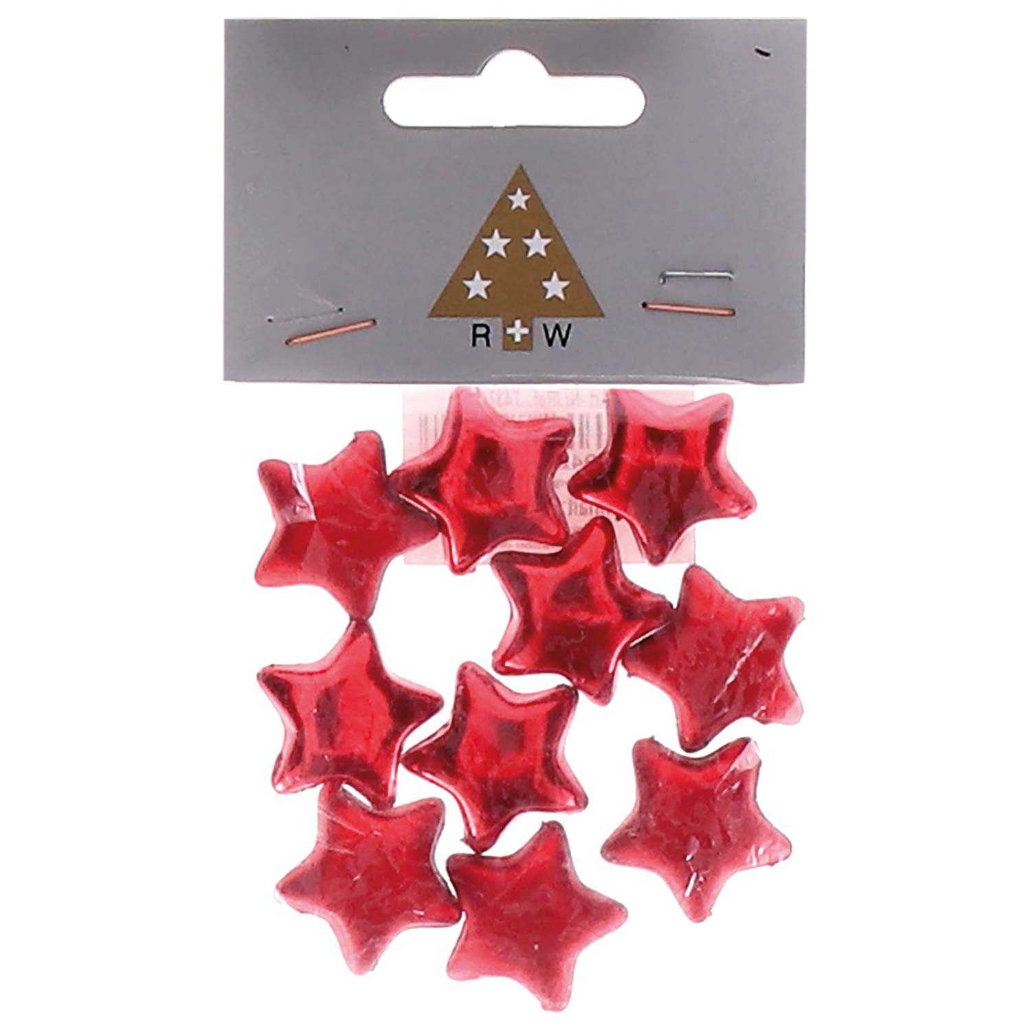 Deko Sterne aus Kunststoff Ø je 2,5 cm 8er 3fach