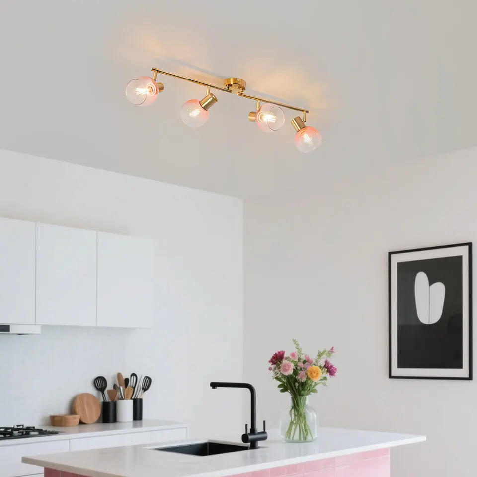 Qazqa opbouwspots vidro roze e14