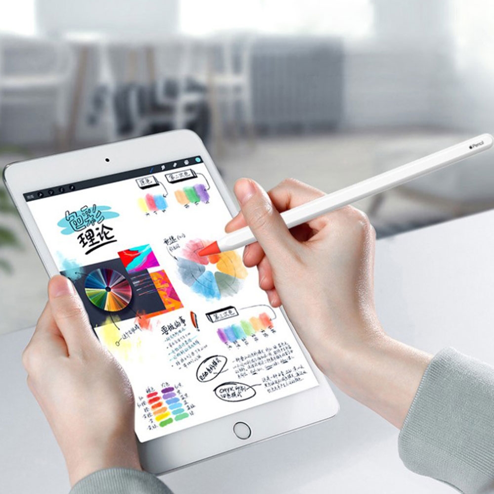 (8er Set) Apple Pencil (1. & 2. Gen. / Pro)  Ersatz Spitzen Schreibfedern Schutzkappen - Weiss