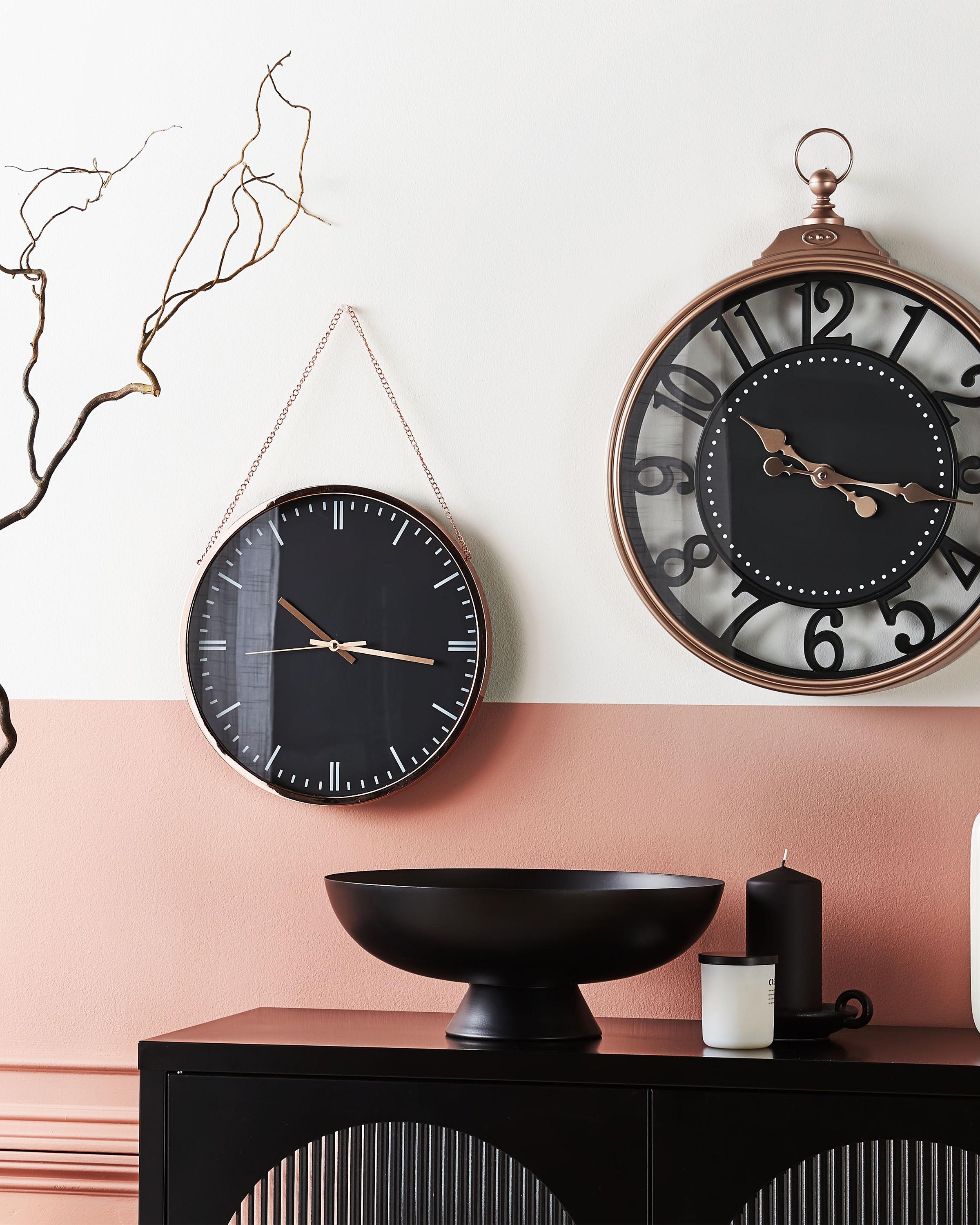 Wandklok BEZAS 30 cm Zwart