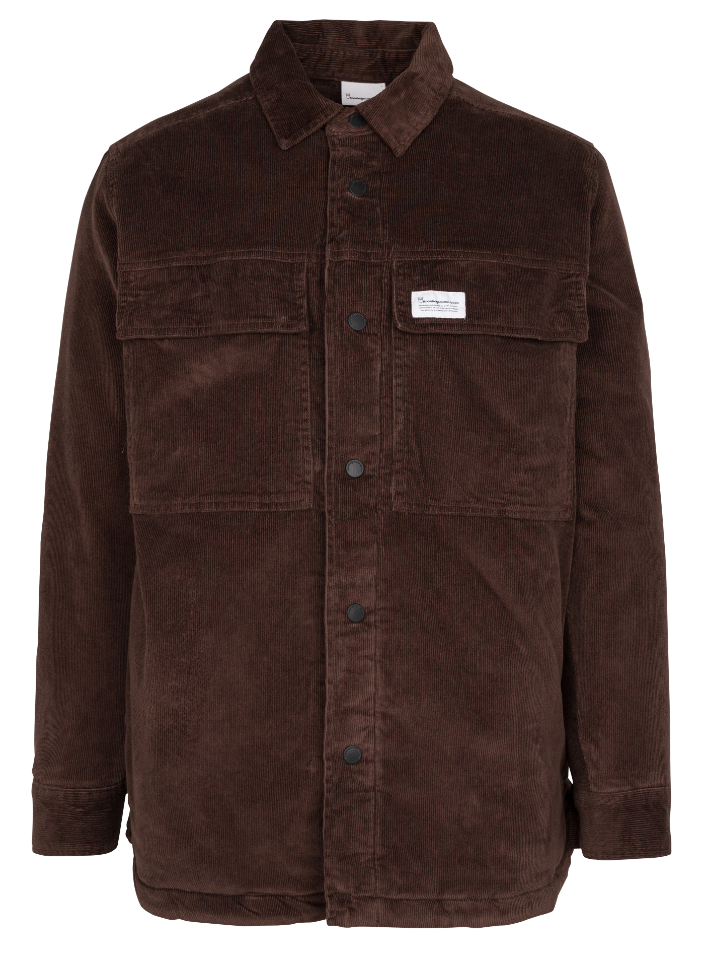 Veste col classique en coton bio mélangé | Marron