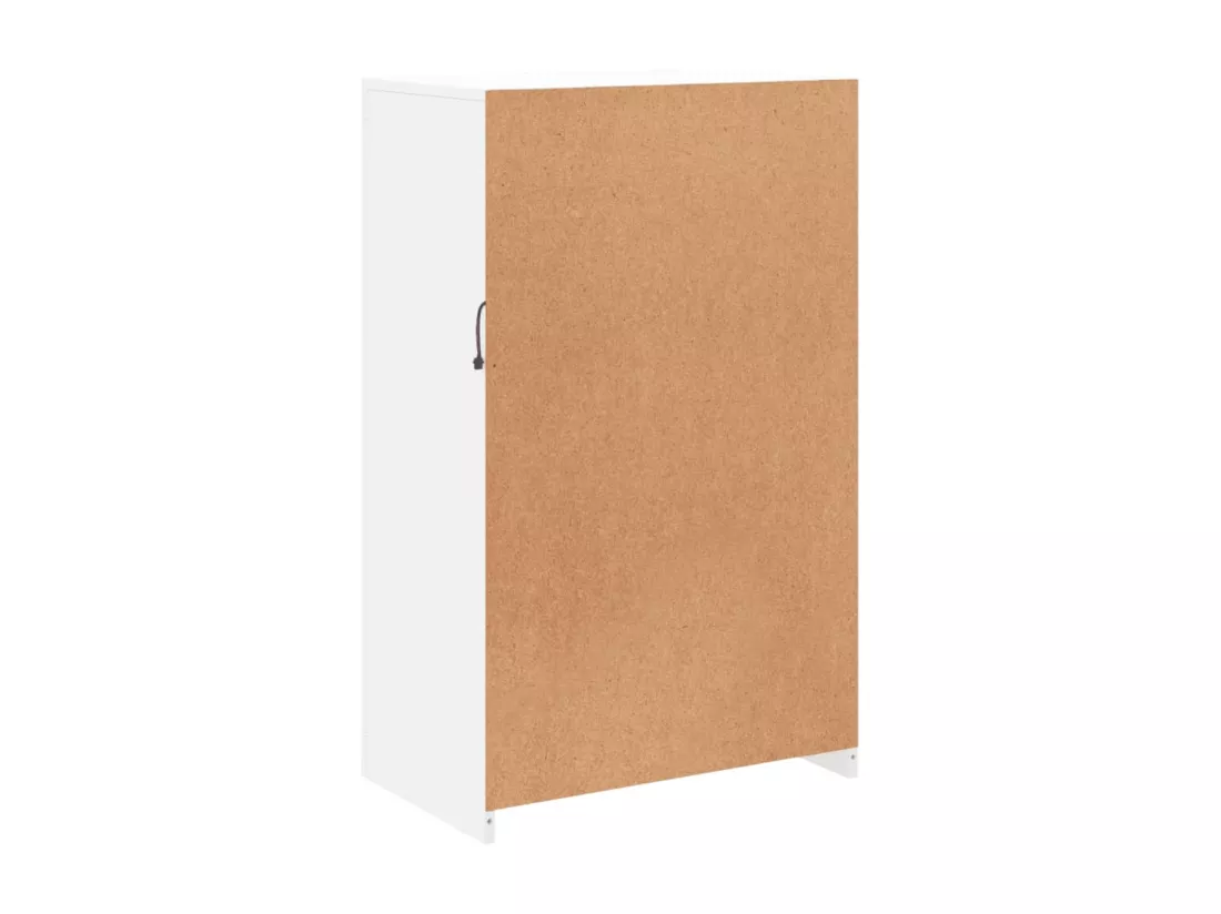 Armoire latérale avec éclairage LED blanc bois d'ingénierie