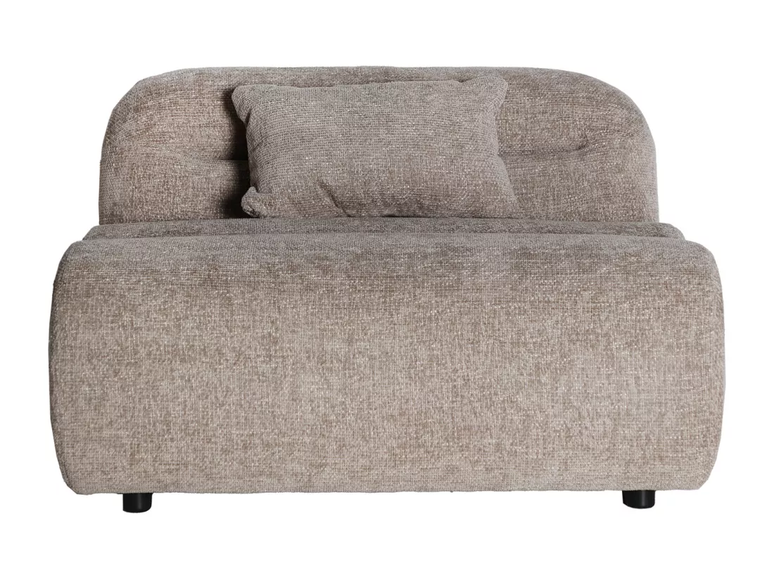 Canapé modulable en polyester gris 105x96x67 cm